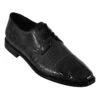 Los Altos Genuine Teju Lizard With Caiman Belly Cap Toe Dress Shoe