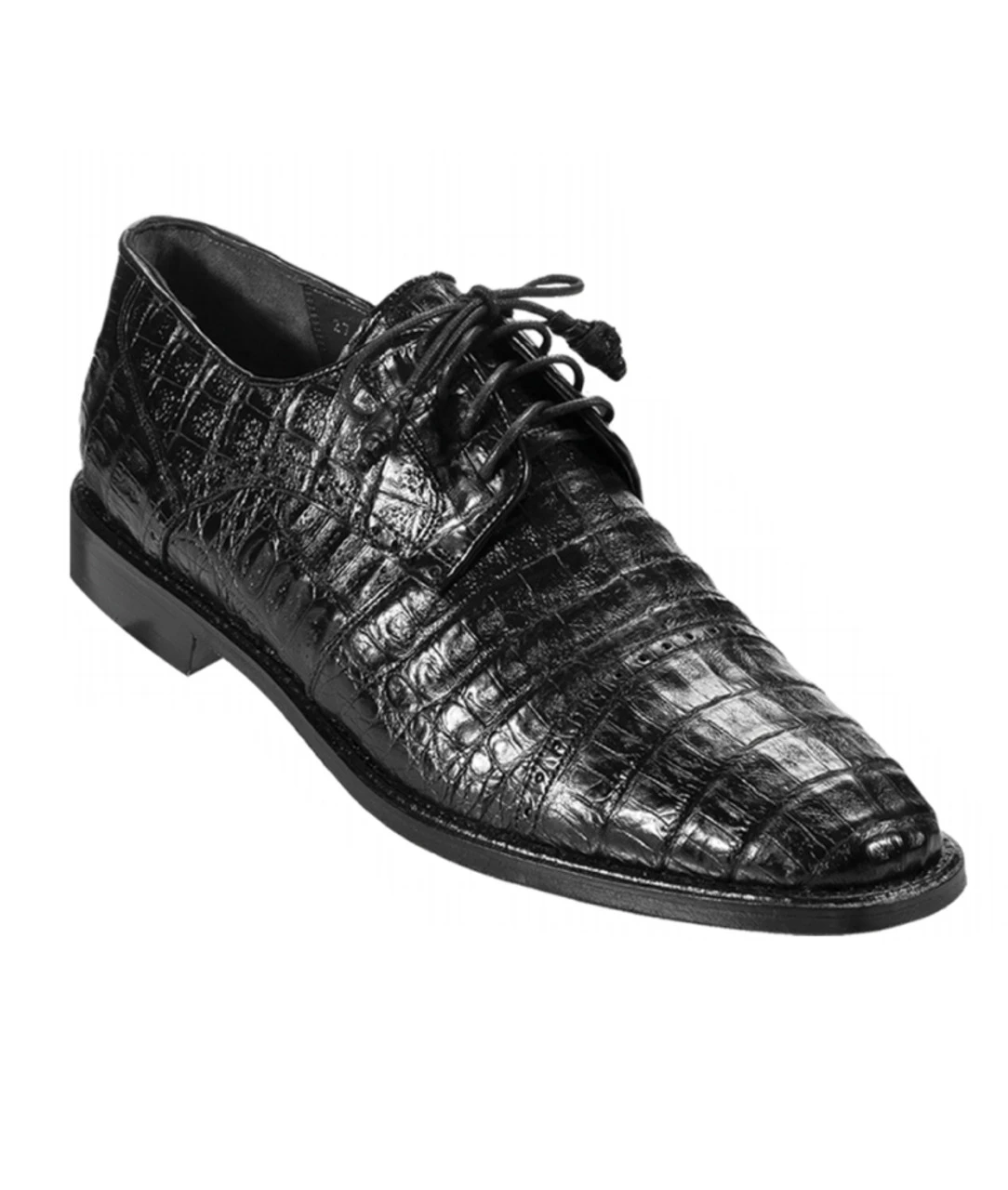 Los Altos Genuine Caiman Belly Cap Toe Dress Shoe - Black 1 Los Altos Genuine Caiman Belly Cap Toe Dress Shoe - Black