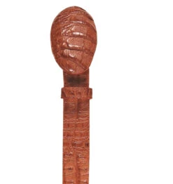 Los Altos Genuine Caiman Croc Hornback Western Fashion Belt - Cognac