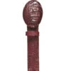 Los Altos Genuine Caiman Croc Hornback Western Fashion Belt - Burgundy