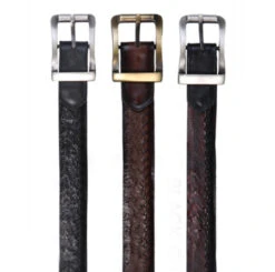 Los Altos Genuine Ostrich Quill And Braided Leather Belt