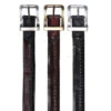 Los Altos Genuine Ostrich Leg And Braided Leather Belt
