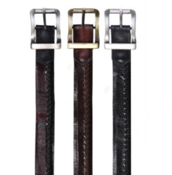 Los Altos Genuine Ostrich Leg And Braided Leather Belt