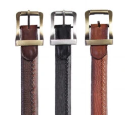 Los Altos Genuine Shark Skin And Braided Leather Belt -Suit Discount Store LSAL C2309 4 58805.1610056127