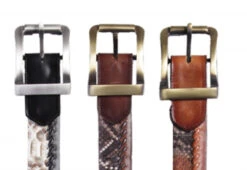 Los Altos Genuine Python Skin & Braided Leather Belt -Suit Discount Store LSAL C2357 4 37667.1609951952