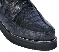 Los Altos Genuine Caiman & Ostrich Quill Casual Ankle Boot - Black -Suit Discount Store LSAL ZA050205 B 3 20138.1612043298