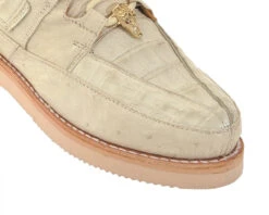 Los Altos Genuine Caiman & Ostrich Casual Ankle Boot - Bone -Suit Discount Store LSAL ZA052804 3 23394.1612207887