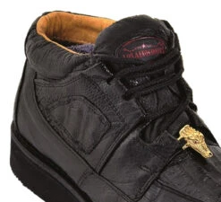 Los Altos Genuine Caiman & Ostrich Casual Ankle Boot - Black -Suit Discount Store LSAL ZA052805 2 31611.1612209436