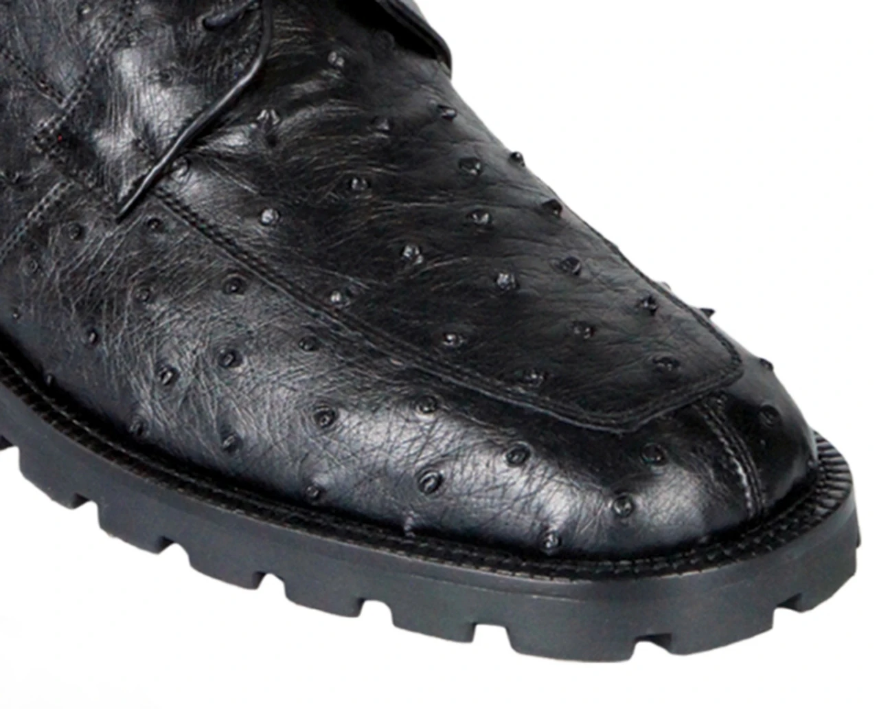 Los Altos Genuine Black Ostrich Quill Ankle Boot 3 Los Altos Genuine Black Ostrich Quill Ankle Boot - Image 3