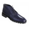 Los Altos Genuine Stingray & Teju Lizard Ankle Boot - Navy Blue