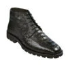 Los Altos Genuine Black Caiman Belly Ankle Boot