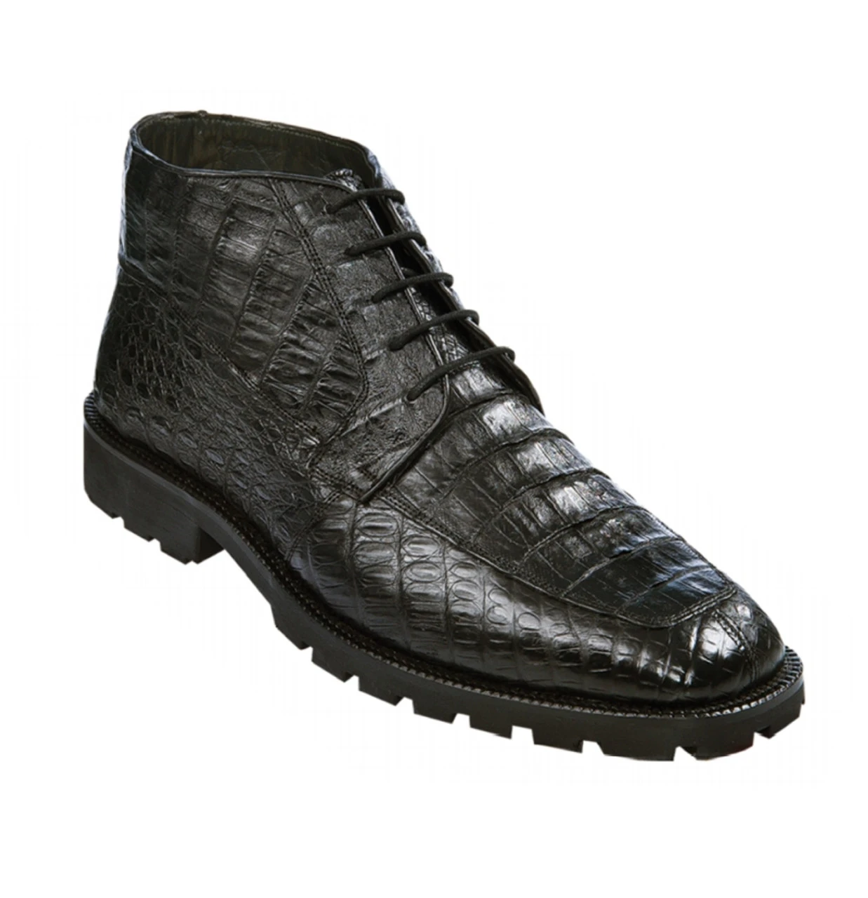 Los Altos Genuine Black Caiman Belly Ankle Boot 1 Los Altos Genuine Black Caiman Belly Ankle Boot