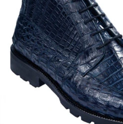 Los Altos Genuine Navy Blue Caiman Belly Ankle Boot -Suit Discount Store LSAL ZA2068210 4 56981.1610652851