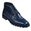 Los Altos Genuine Navy Blue Caiman Belly Ankle Boot