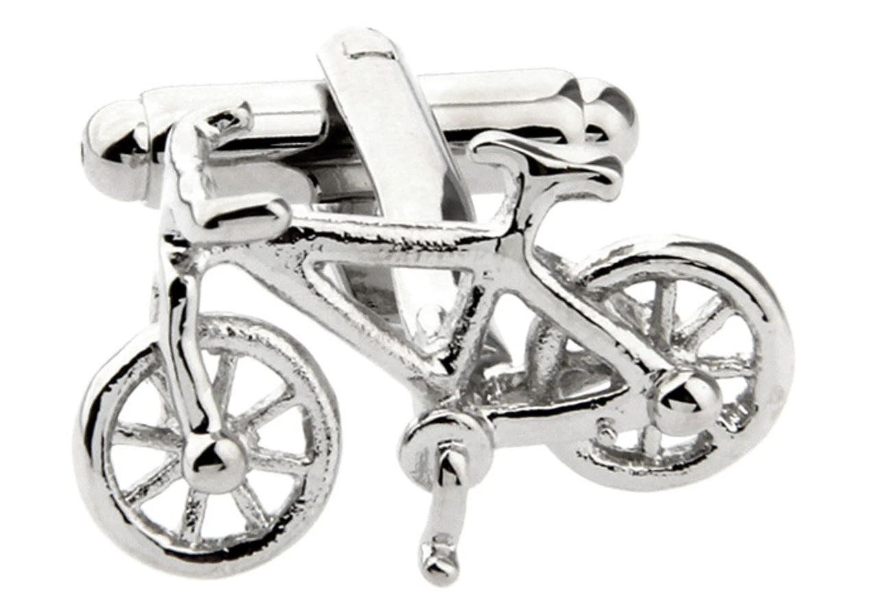 Silver Bicycle Cufflinks (V-CF-51622-S) 1 Silver Bicycle Cufflinks (V-CF-51622-S)