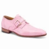 Mauri Pink Genuine Alligator Monk Buckle Dress Shoe