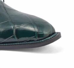 Mauri Genuine Alligator And Velvet Dress Shoe - Hunter Green -Suit Discount Store MRI SH 4948GR 4 59951.1636133590