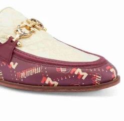 Mauri Genuine Cream Alligator With Berry Logo Loafer Shoe -Suit Discount Store MRI SH 4954 1 RD 2 06746.1668285490