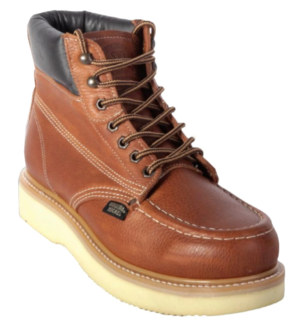 Original Michel Boot Co. Leather High Top Blucher-Style Hiking Or Work Boot 2 Original Michel Boot Co. Leather High Top Blucher-Style Hiking Or Work Boot - Image 2