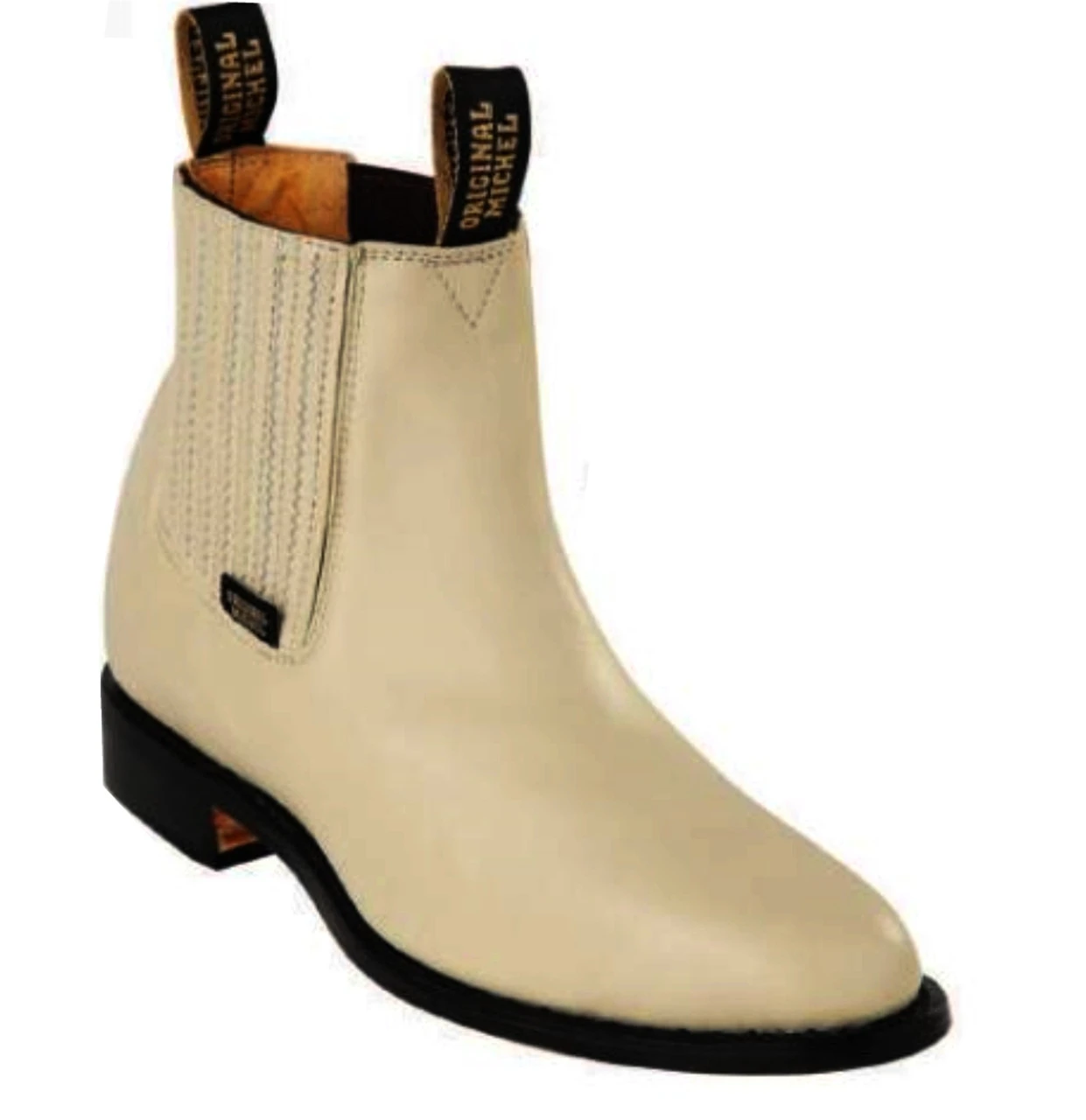 Original Michel Boot Co. Charro Deer Leather Ankle Boot - Welt Leather Sole 4 Original Michel Boot Co. Charro Deer Leather Ankle Boot - Welt Leather Sole - Image 4