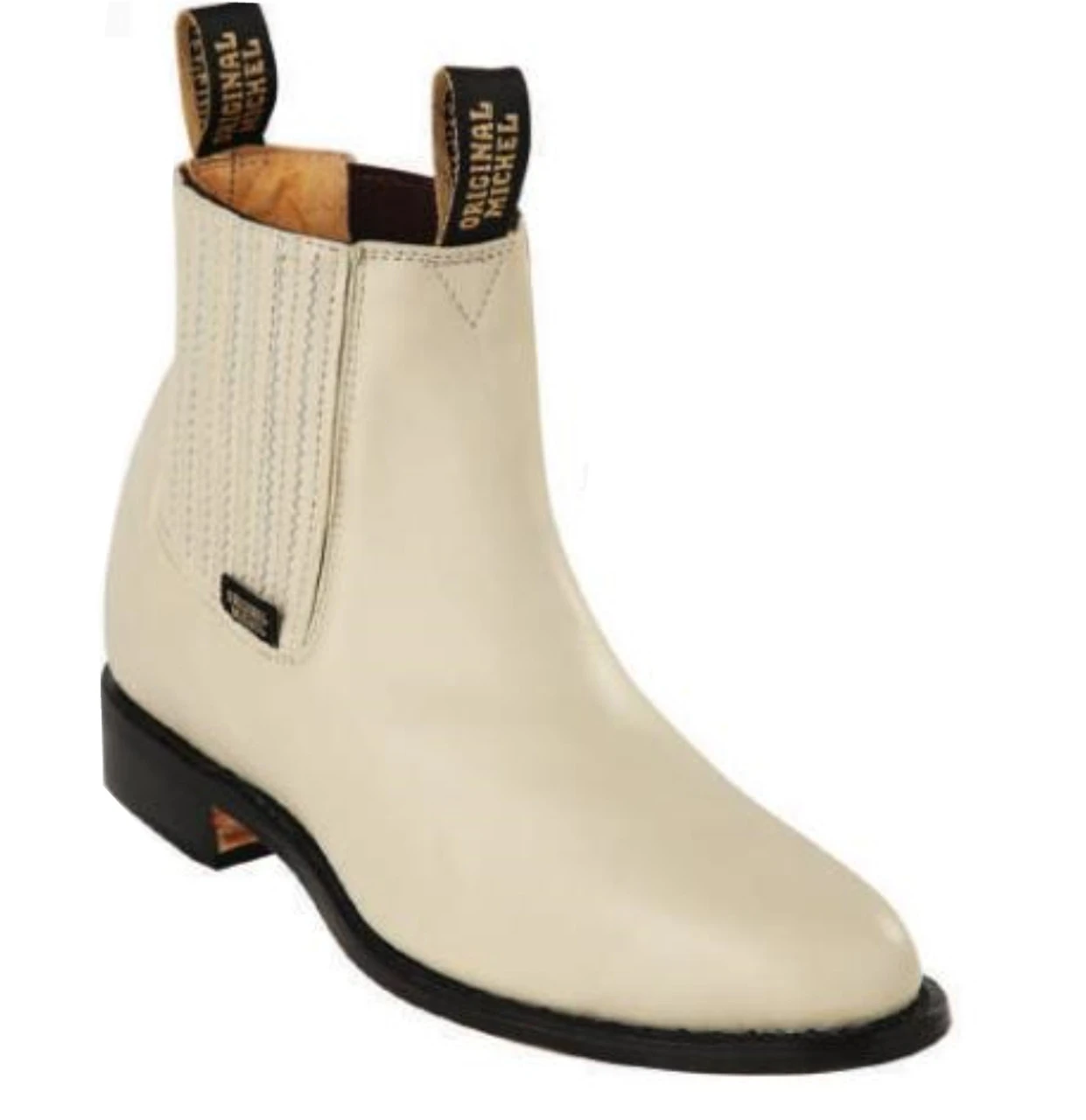 Original Michel Boot Co. Charro Deer Leather Ankle Boot - Welt Leather Sole 2 Original Michel Boot Co. Charro Deer Leather Ankle Boot - Welt Leather Sole - Image 2