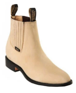 Original Michel Boot Co. Suede Charro Ankle Boot - Welt Leather Sole