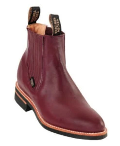 Original Michel Boot Co. Grasso Finish Leather Charro Ankle Boot - Natural Edge Rubber Sole -Suit Discount Store ORB H64C LTH BG 53659.1520461073