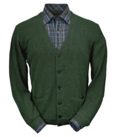 Peru Unlimited Baby Alpaca And Wool Cardigan Sweater - Green