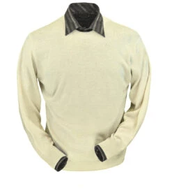 Peru Unlimited Pima Cotton Crew Neck Sweater - Soft Yellow