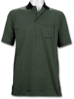 Peru Unlimited Mini Stripe Pima Cotton Knit Polo Shirt With Pocket