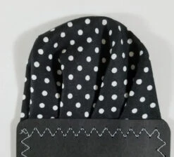 Black Polka Dots - 100% Cotton Pre-Folded Pocket Square Insert -Suit Discount Store Polkadot black close2 15305.1641486592