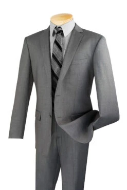 Vinci 2-Button Grey Classic Suit - Slim Fit