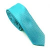Antonia Horizontal Line Aqua 100% Silk Skinny Tie - 2 Inch