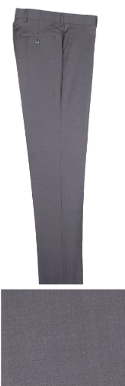 Tiglio 100% Italian Wool Slim Fit Slacks - 7 Colors 2 Tiglio 100% Italian Wool Slim Fit Slacks - 7 Colors - Image 2