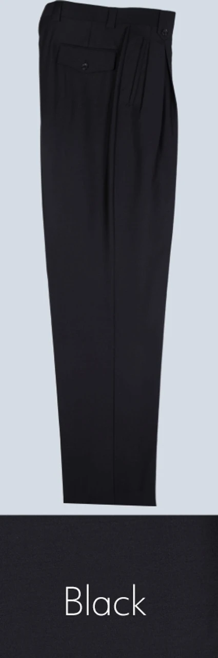 Tiglio 100% Wool Pleated Wide-Legged Slacks 8 Tiglio 100% Wool Pleated Wide-Legged Slacks - Image 8