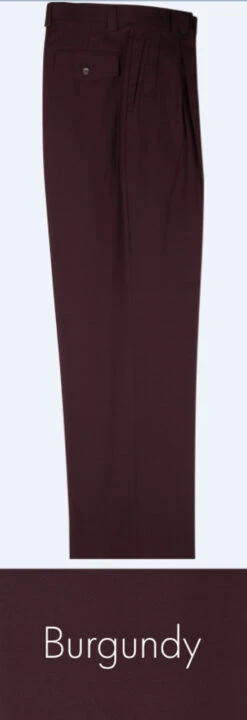 Tiglio 100% Wool Pleated Wide-Legged Slacks 19 Tiglio 100% Wool Pleated Wide-Legged Slacks -Suit Discount Store TGL WL2576 burg 96720.1527006954