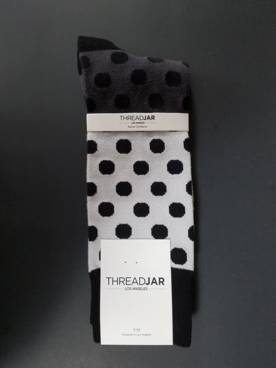 ThreadJar Premium Cotton & Spandex Socks - Multi Color Dot Design 3 ThreadJar Premium Cotton & Spandex Socks - Multi Color Dot Design - Image 3