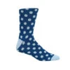 ThreadJar Premium Cotton & Spandex Socks - Blue & Light Blue Dot