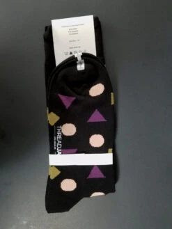 ThreadJar Premium Cotton & Spandex Socks - Geometric Designs 5 ThreadJar Premium Cotton & Spandex Socks - Geometric Designs -Suit Discount Store TJ SK 759 3 53859.1644792822