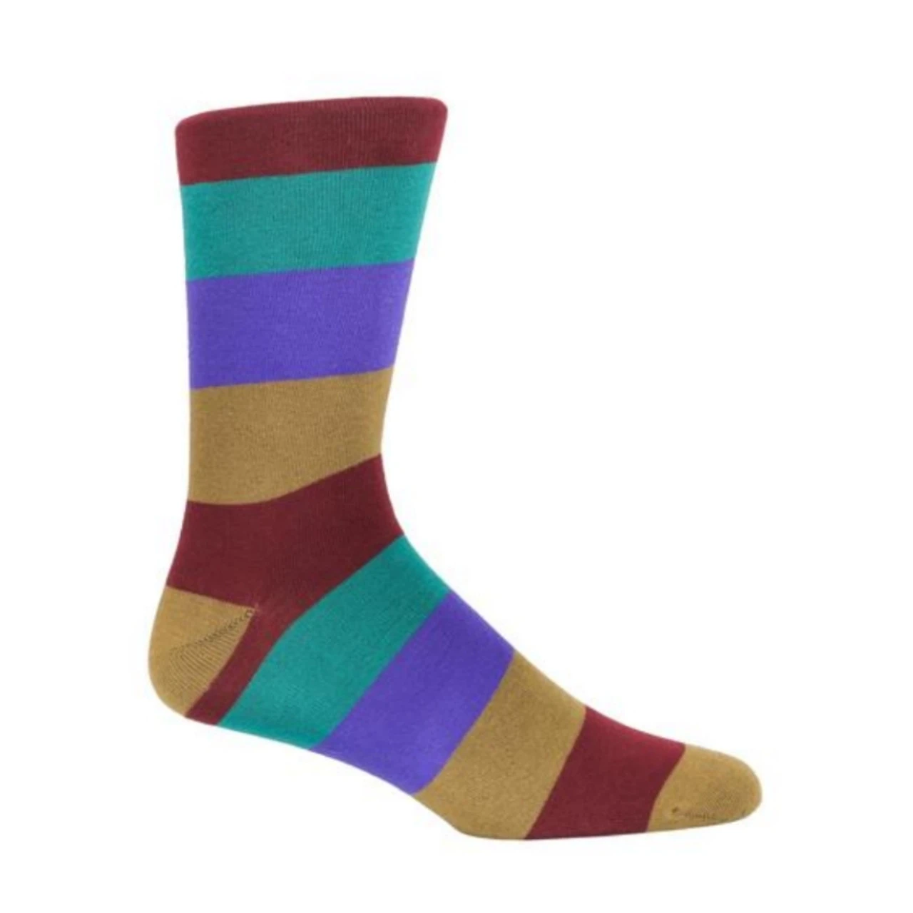 ThreadJar Premium Cotton & Spandex Socks - Color Block Design 1 ThreadJar Premium Cotton & Spandex Socks - Color Block Design