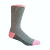 ThreadJar Premium Cotton & Spandex Socks - Jade With Pink Houndstooth