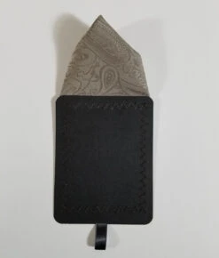 100% Silk Pre-Folded Point Design Pocket Square Insert - Taupe Paisleys -Suit Discount Store Taupe Paisley4 80423.1642186305