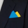 Ukraine Flag Color - Men's Cotton Pre-folded Pocket Square Handkerchief Insert