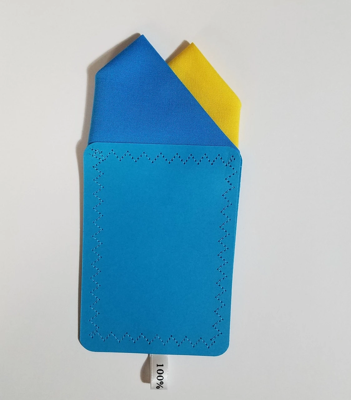 Ukraine Flag Color - Men's Cotton Pre-folded Pocket Square Handkerchief Insert 4 Ukraine Flag Color - Men's Cotton Pre-folded Pocket Square Handkerchief Insert - Image 4