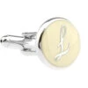 Personalized Initial Cufflinks Letter L (V-CF-1684-L-2)