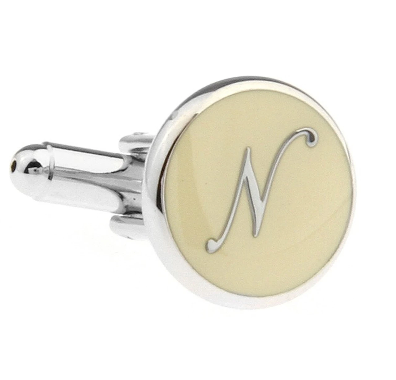 Personalized Initial Cufflinks Letter N (V-CF-1684-N-2) 1 Personalized Initial Cufflinks Letter N (V-CF-1684-N-2)