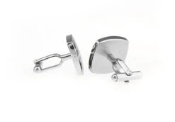 Black Scroll Stainless Steel Cufflinks (V-CF-230082SS) -Suit Discount Store V CF 230082SS 2 80489.1523619087
