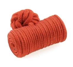 Dark Orange Silk-Knotted Knob Cufflinks (V-CF-40160)