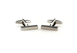 Small Silver Elongated Cufflinks (V-CF-50282) -Suit Discount Store V CF 50282 3 75790.1535085796