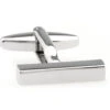 Small Silver Elongated Cufflinks (V-CF-50282)